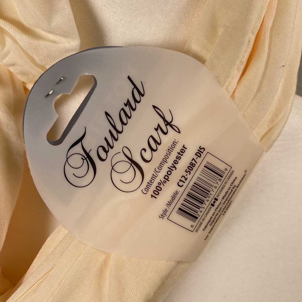 ✨FINAL STOCK✨Ivory Foulard Scarf - Picture 3 of 6